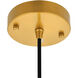 Etude 1 Light 13.8 inch Satin Gold Pendant Ceiling Light