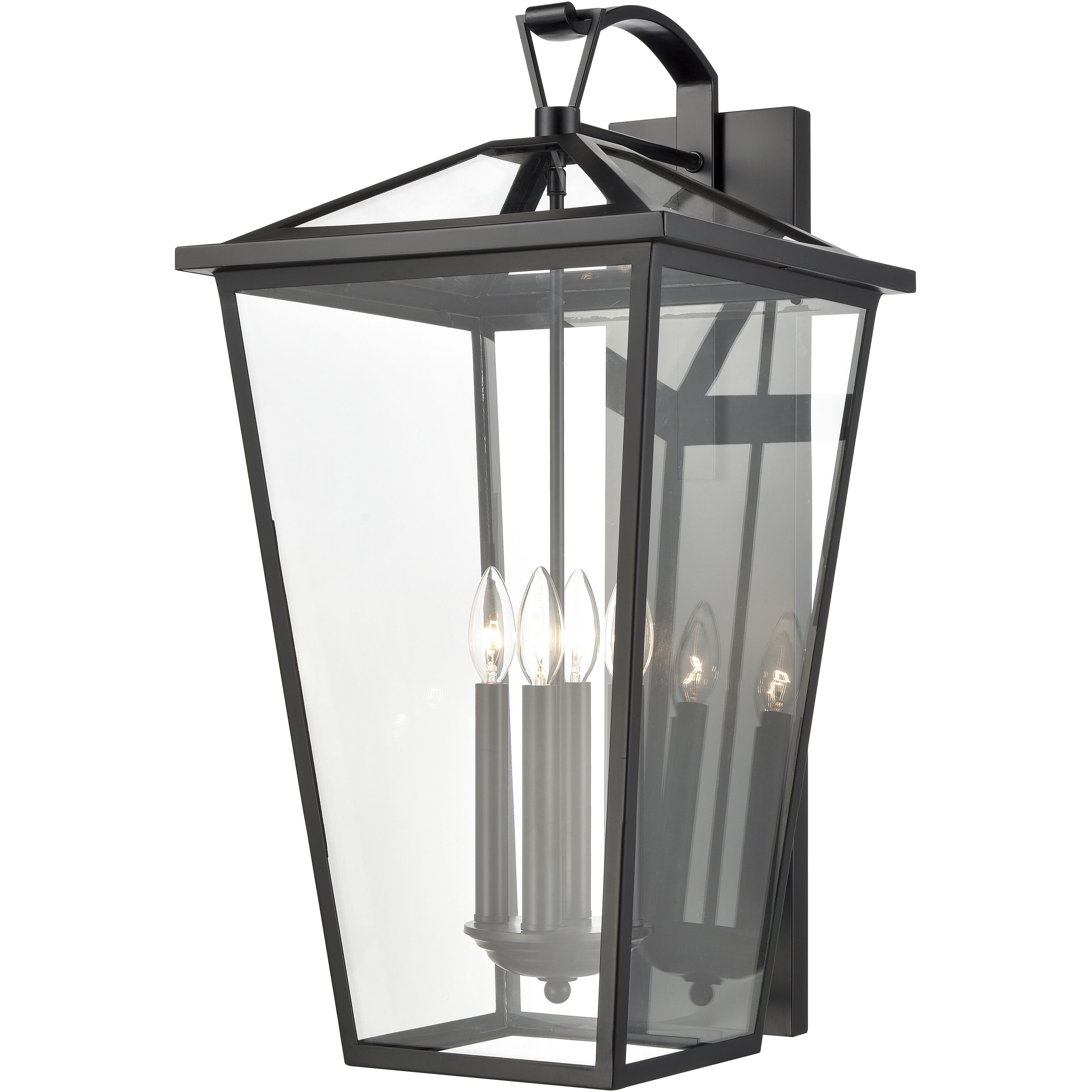 Main Street 4 Light 28 inch Black Outdoor Wall Sconce