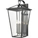 Main Street 4 Light 28 inch Black Outdoor Wall Sconce