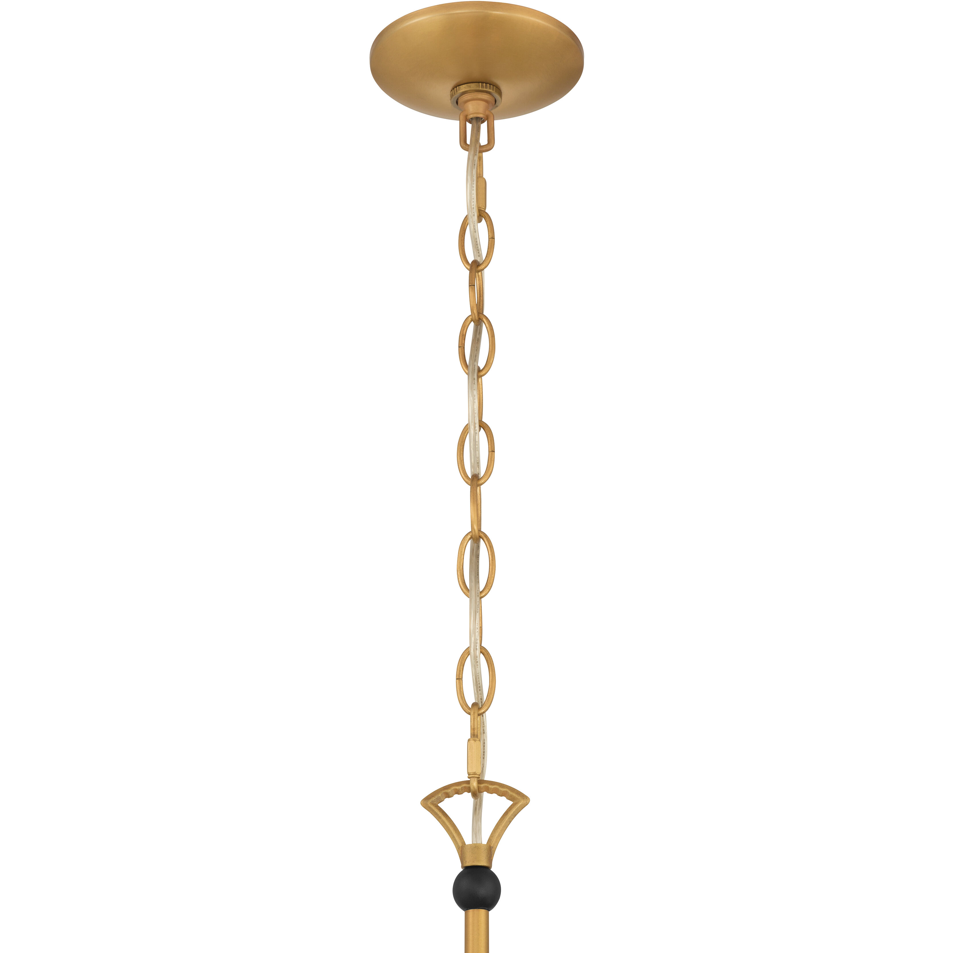 Aven 8 Light 24 inch Sand Coal Black and Legacy Brass Pendant Ceiling Light