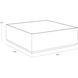 Selah 47.25 X 47.25 inch White / Black Coffee Table