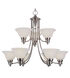 Perkins 9 Light 30 inch Brushed Nickel Chandelier Ceiling Light