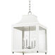 Leigh 4 Light 16 inch Polished Nickel and White Pendant Ceiling Light