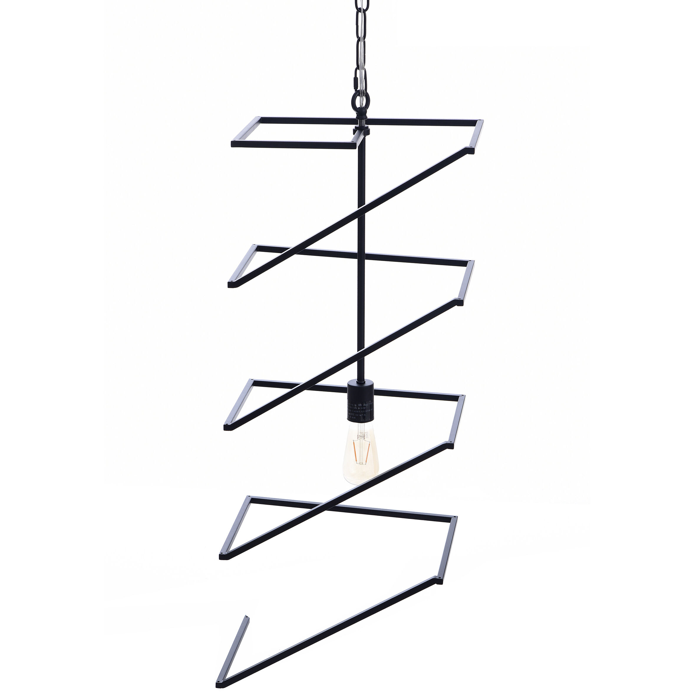 Indra 1 Light 16 inch Matte Black Pendant Ceiling Light