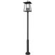 Rainer 6 Light 126 inch Black Outdoor Post Mounted Fixture in G9