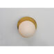 Vesper 1 Light 7 inch Satin Brass and Black Wall Sconce Wall Light
