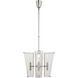 AERIN Alpine 8 Light 20.25 inch Polished Nickel Chandelier Ceiling Light in Clear Glass, Small