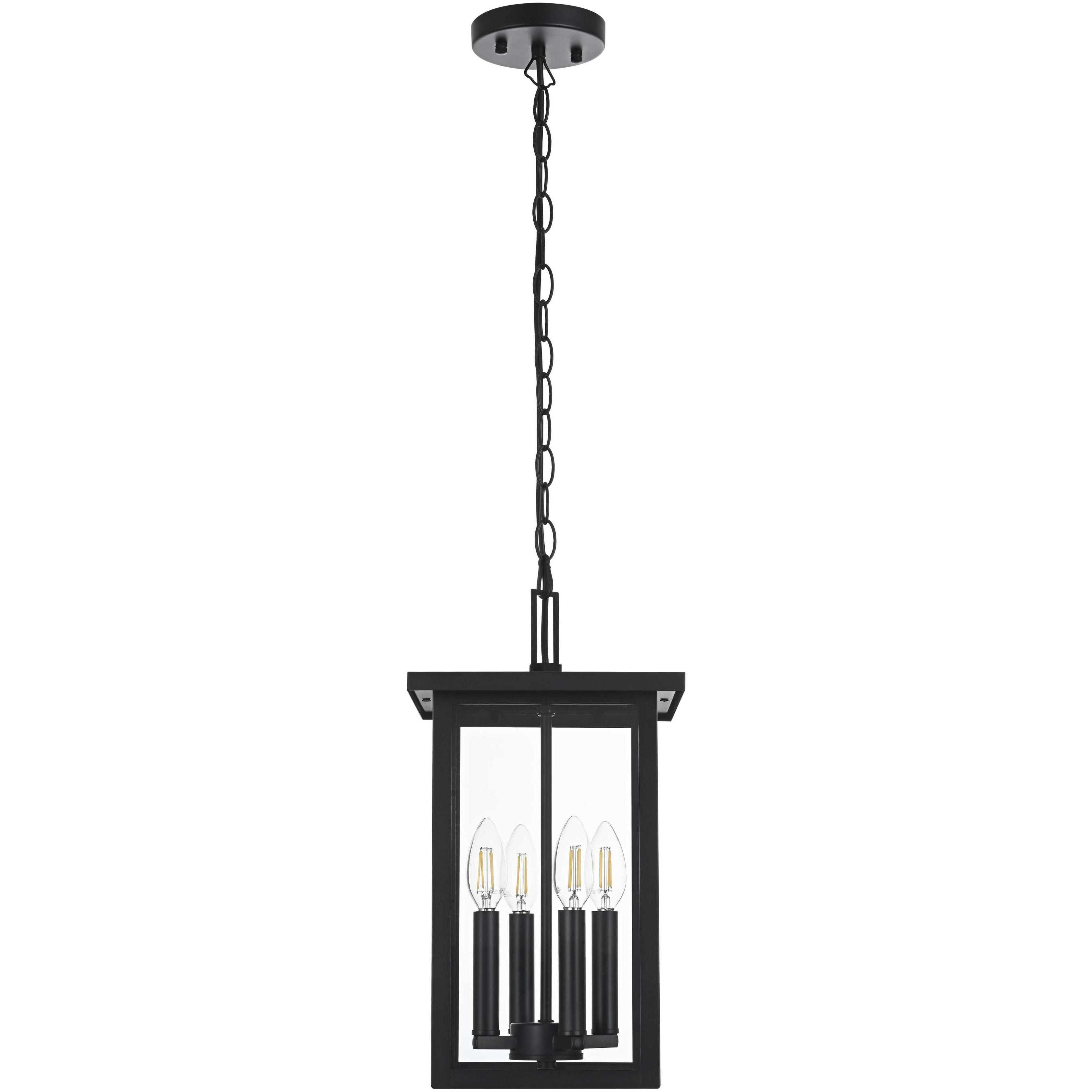 Sheridan 4 Light 9 inch Black Outdoor Pendant
