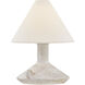Passage 11.5 inch 3 watt Patina Brass/Ceramic Riven Chalk Rechargeable Table Lamp Portable Light