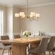 Transitional 6 Light 42 inch Natural Brass Chandelier Ceiling Light