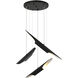 Stylus 6 Light 28.75 inch Matte Black Chandelier Ceiling Light