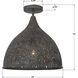 Jasmine 1 Light 14 inch Forged Bronze Semi Flush Ceiling Light