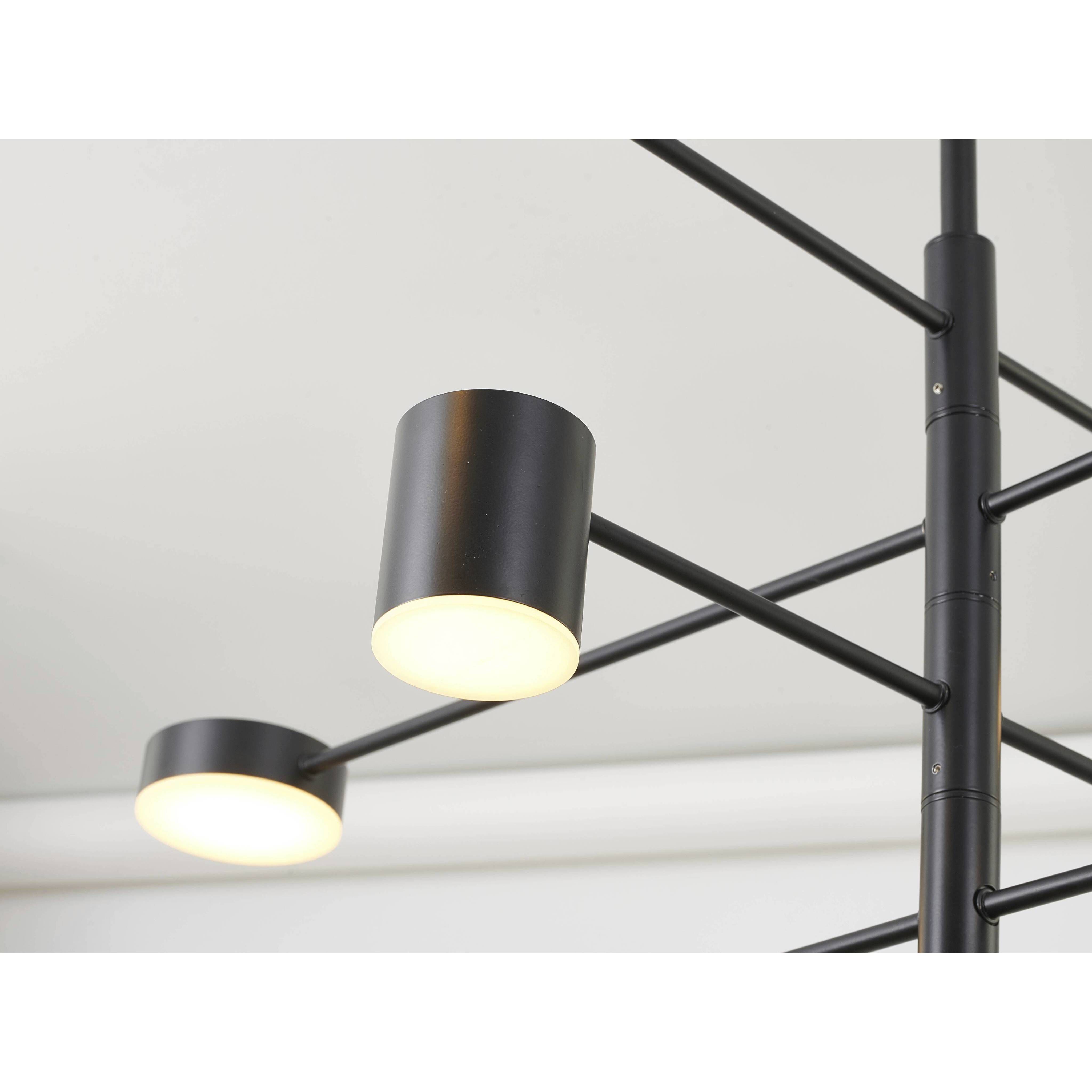 Canada LED 40 inch Black Chandelier Ceiling Light
