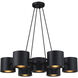 Fleur Oasis LED 30 inch Matte Black Chandelier Ceiling Light
