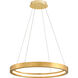Jasmine LED 28 inch Gold Leaf Chandelier Ceiling Light