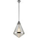 Willard Pendant Ceiling Light in Polished Nickel, Clear Prismatic Glass