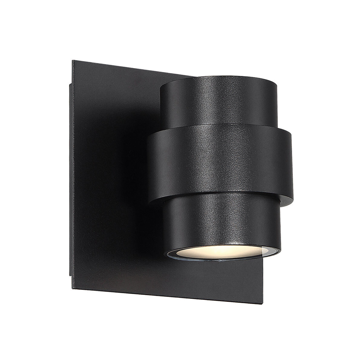 Barrel LED 5 inch Black Outdoor Wall Light in 5in, dweLED