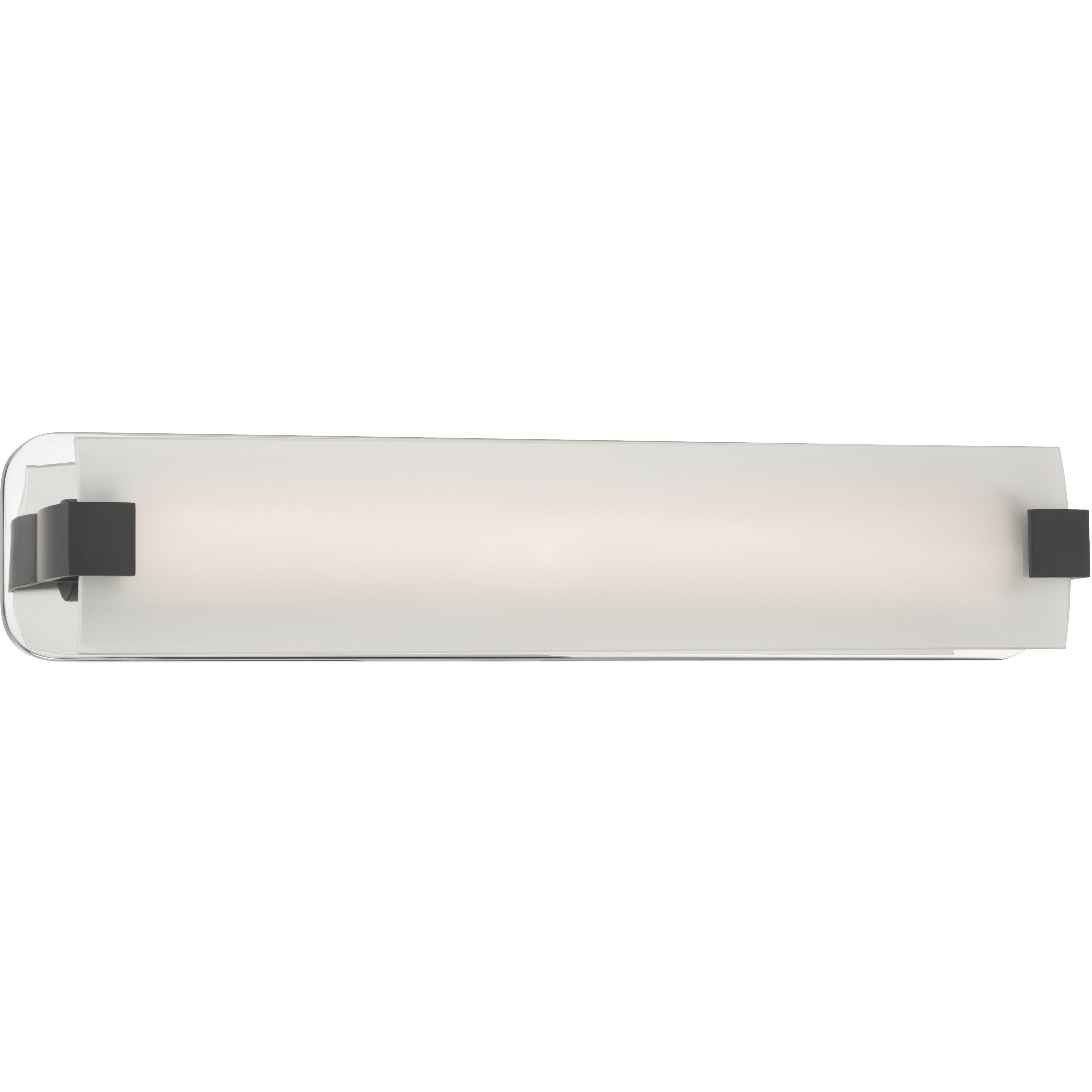 Arclume LED 24 inch Chrome and Dark Matte Black Bath Bar Wall Light