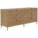 Coast Natural Rattan and Oak 6 Drawer Chest