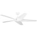 Dellwood 56 inch Matte White Outdoor Ceiling Fan