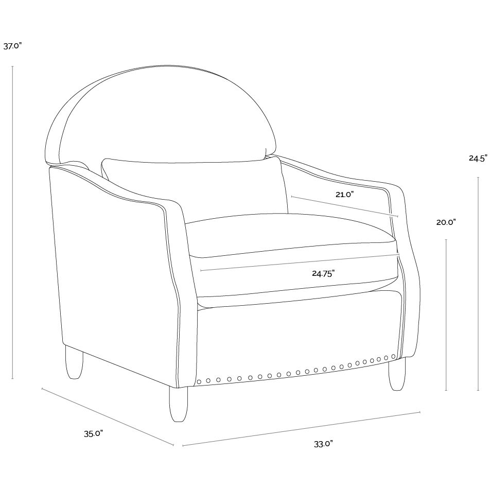Cynthia Camel Leather Lounge Chair