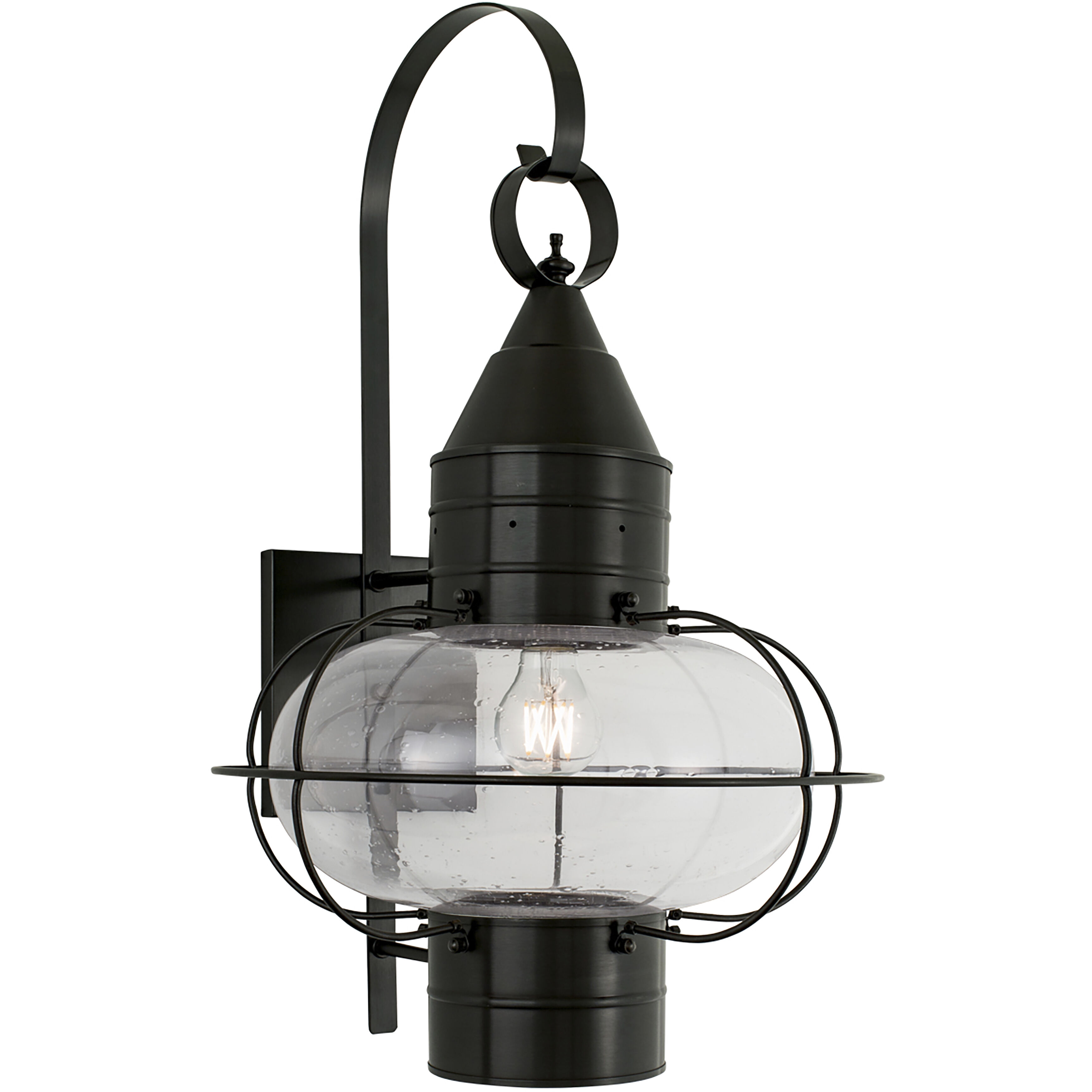 Classic Onion 1 Light 24 inch Black Outdoor Sconce