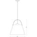 Z-Studio 1 Light 18 inch Matte White and Brushed Nickel Pendant Ceiling Light