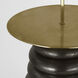 Kelly Wearstler Phoebe 59.5 inch 15 watt Crystal Bronze Tray Table Floor Lamp Portable Light in Linen, Extra Large