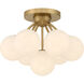 Lunara 7 Light 18.25 inch Legacy Brass Semi-Flush Mount Ceiling Light