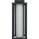 Adler 1 Light 16 inch Black Outdoor Wall Light