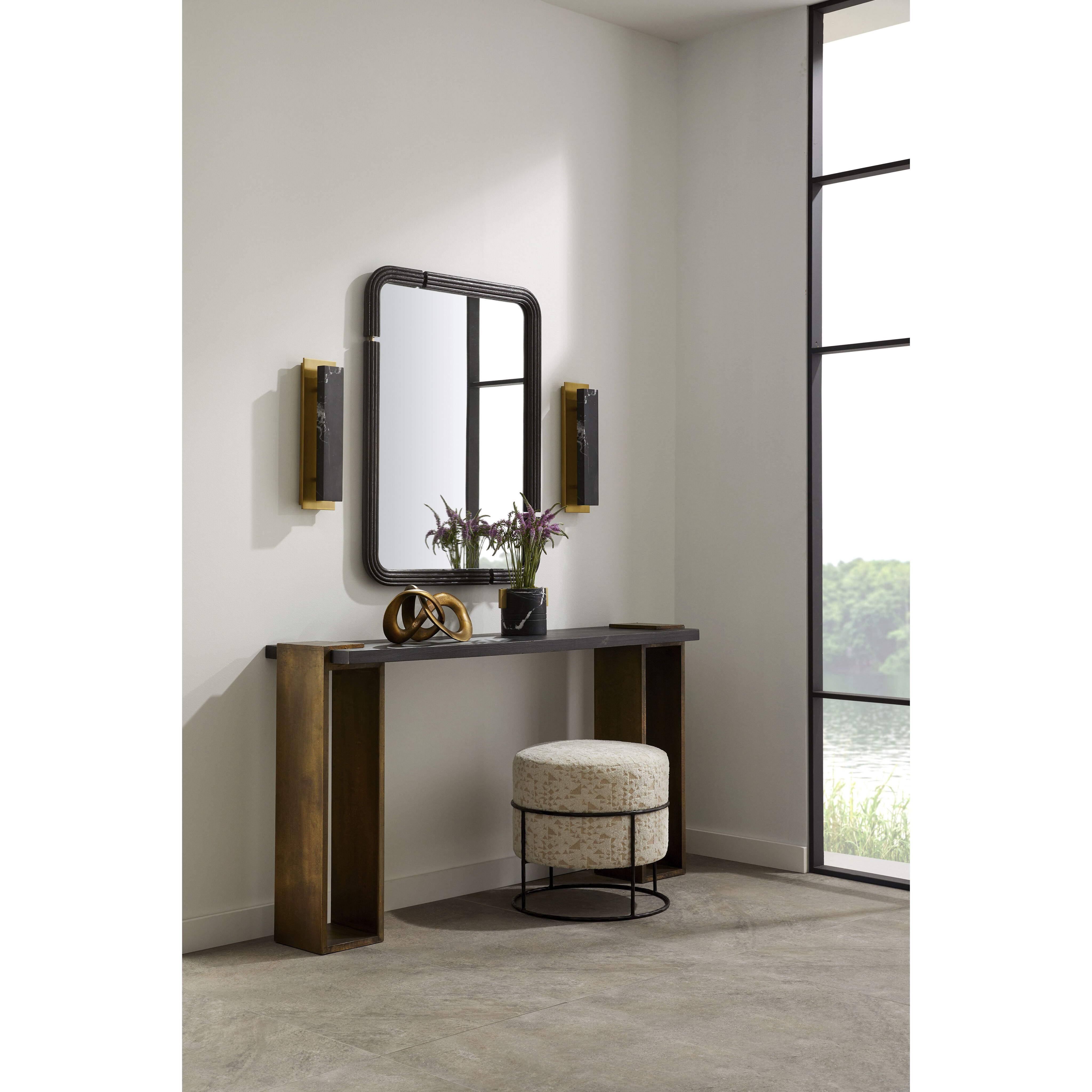 Ozona 1 Light 5 inch Black and Antique Brass ADA Sconce Wall Light