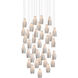 Posh 36 Light 33 inch Silver Multi-Drop Pendant Ceiling Light