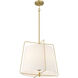 Vellinor 3 Light 20 inch Vintage Brass Pendant Ceiling Light
