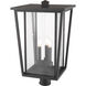 Seoul 3 Light 23.75 inch Oil Rubbed Bronze Outdoor Post Mount Fixture in 20