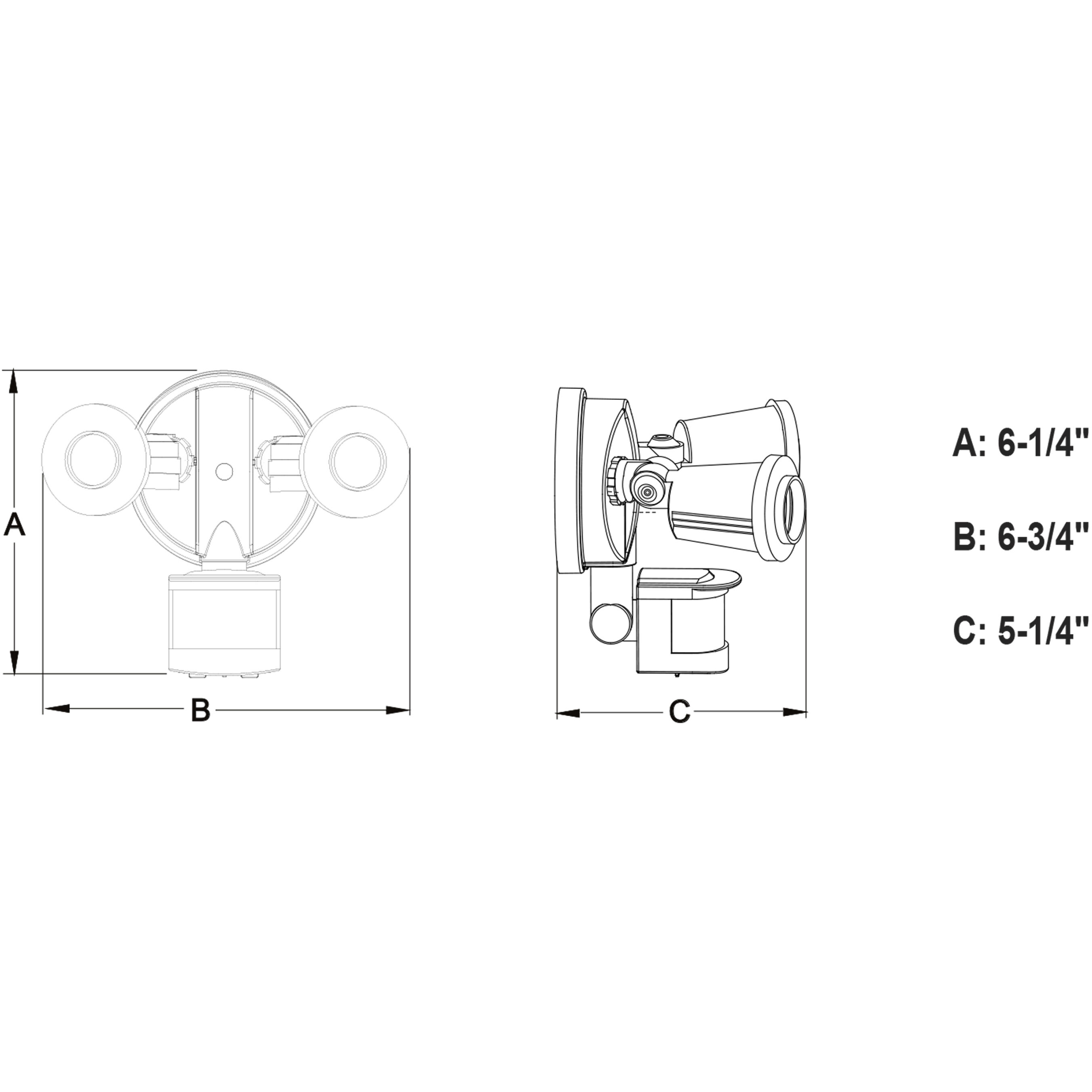 Outdoor Security LED 6.25 inch Bronze Outdoor Security