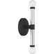 Kingsburg 2 Light 4.5 inch Matte Black Wall Sconce Wall Light, Lighting One