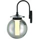 Caswell 1 Light 18.25 inch Black Outdoor Wall Lantern