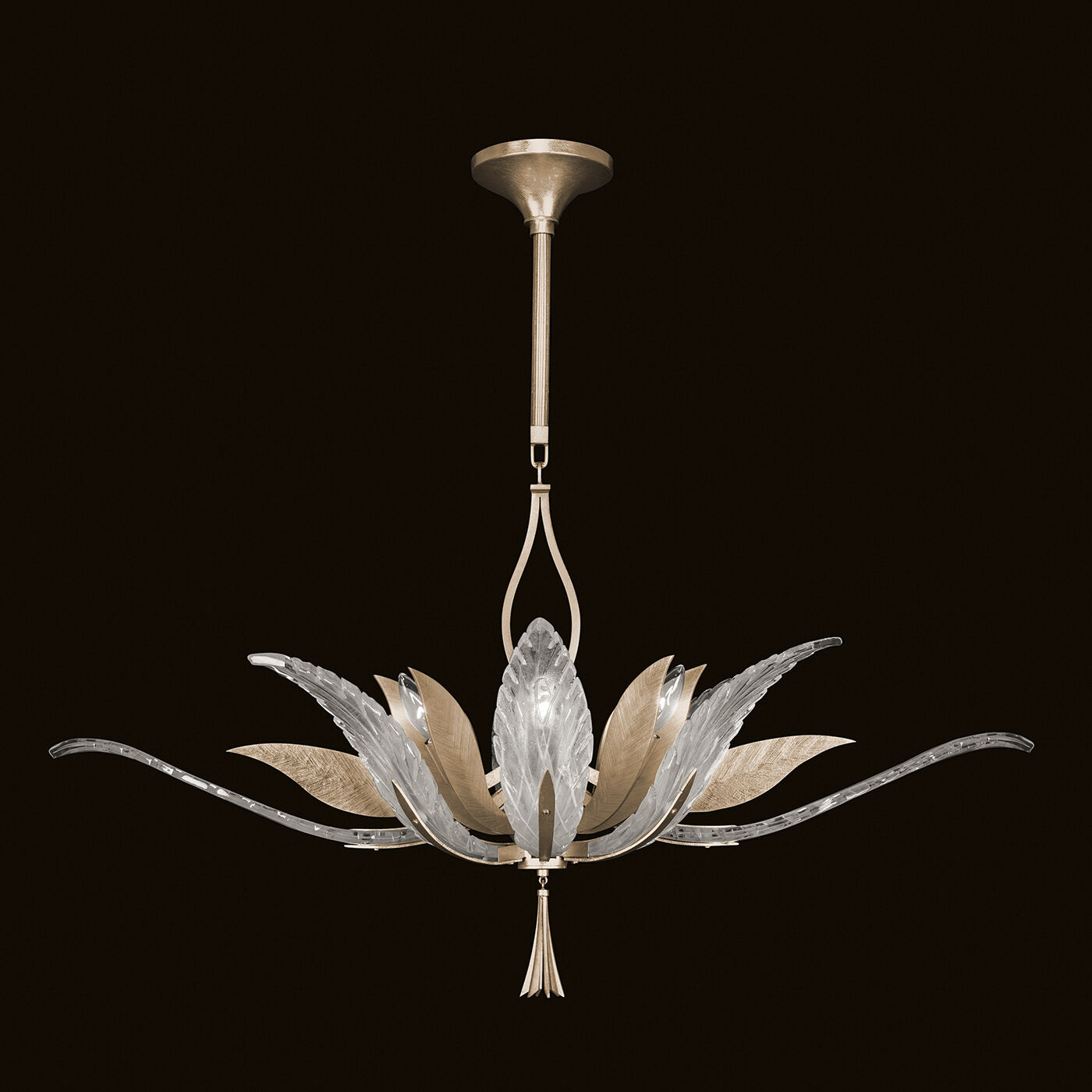 Plume 8 Light 40 inch Gold Pendant Ceiling Light