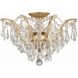 Filmore 5 Light 19 inch Antique Gold Flush Ceiling Light in Clear Swarovski Strass