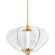 Freya LED 20.25 inch Vintage Brass Pendant Ceiling Light
