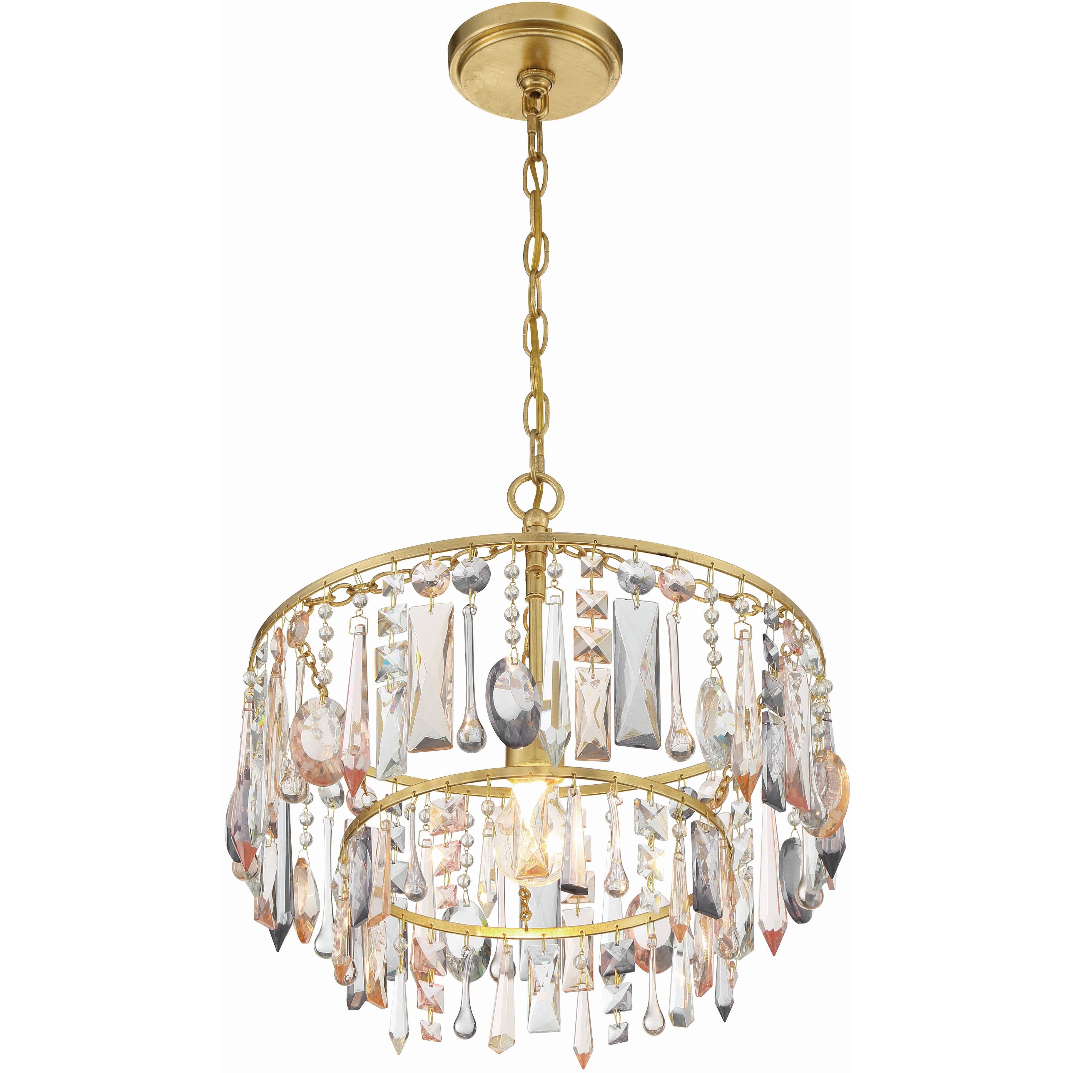 Elsa 1 Light 15 inch Antique Gold Chandelier Ceiling Light