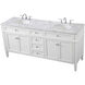 Park Avenue 72 X 22 X 35 inch White Vanity Sink Set