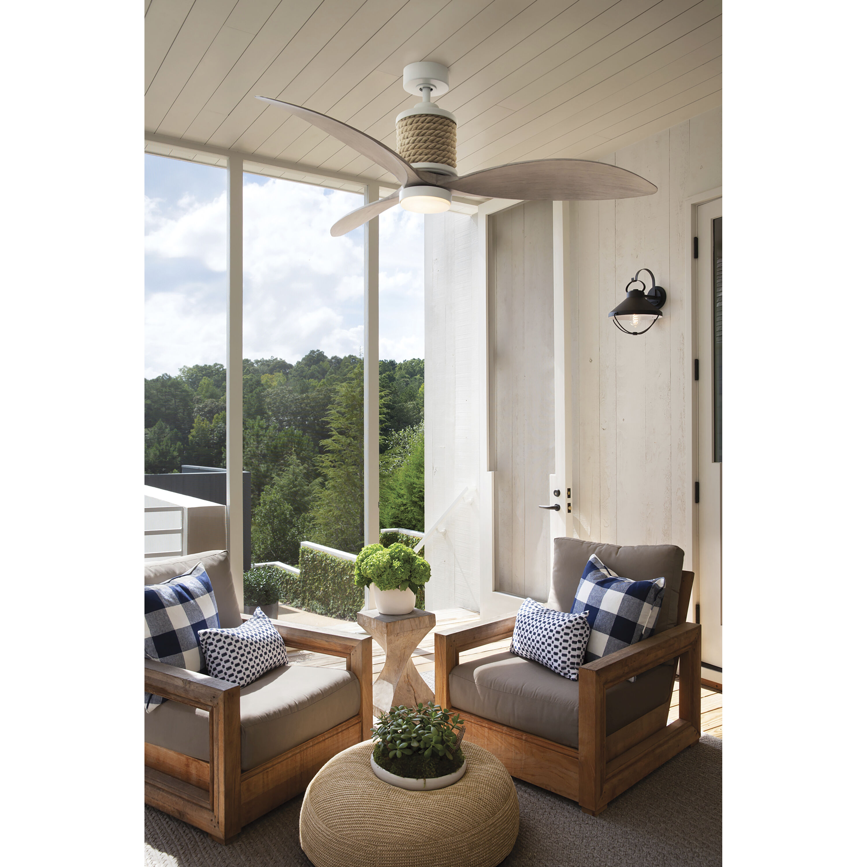 Marin 60 inch Metallic Matte Bronze with Walnut Blades Fan