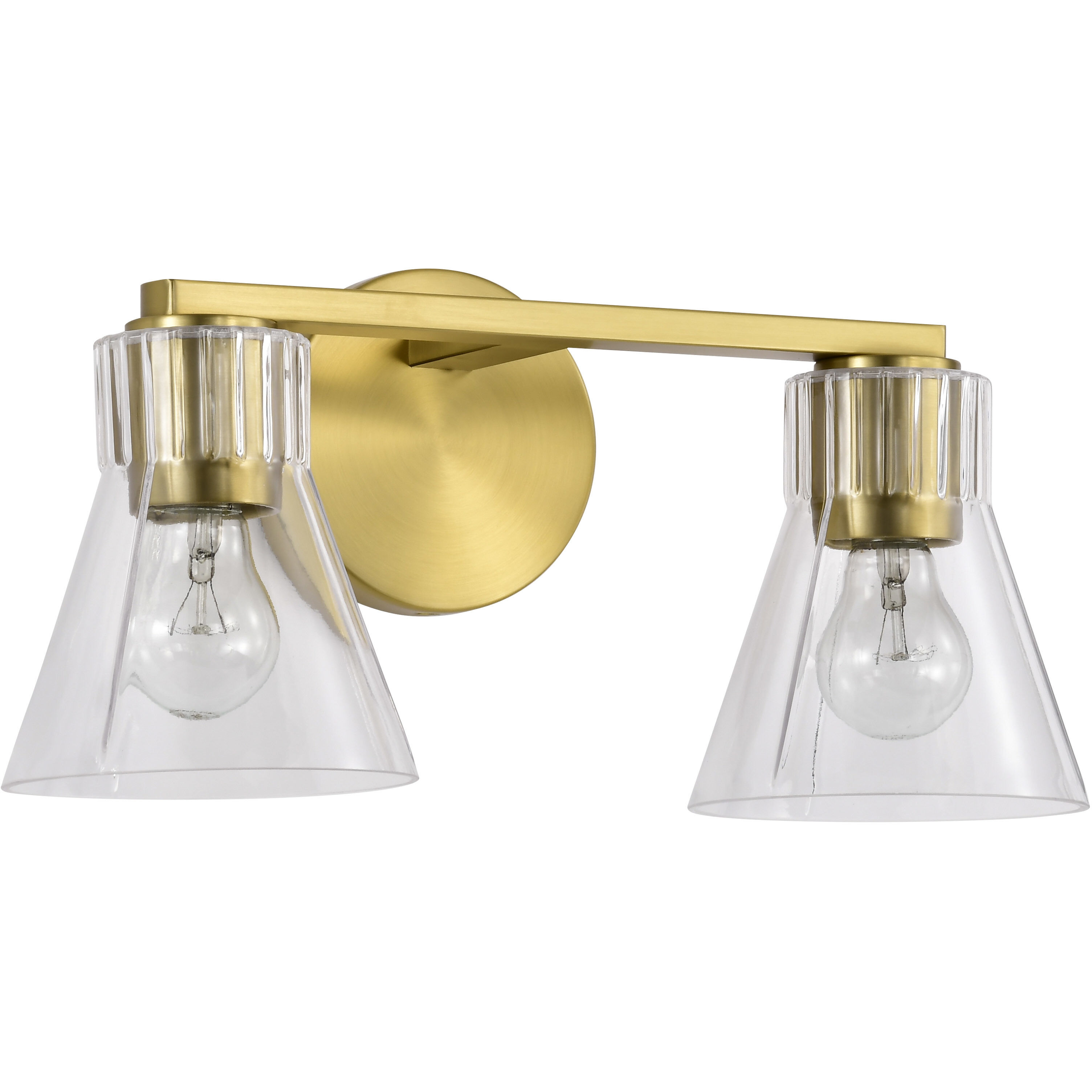 Gianna 16 inch Vintage Brass Vanity Wall Light