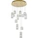 Aston 12 Light 28 inch Satin Gold Pendant Ceiling Light