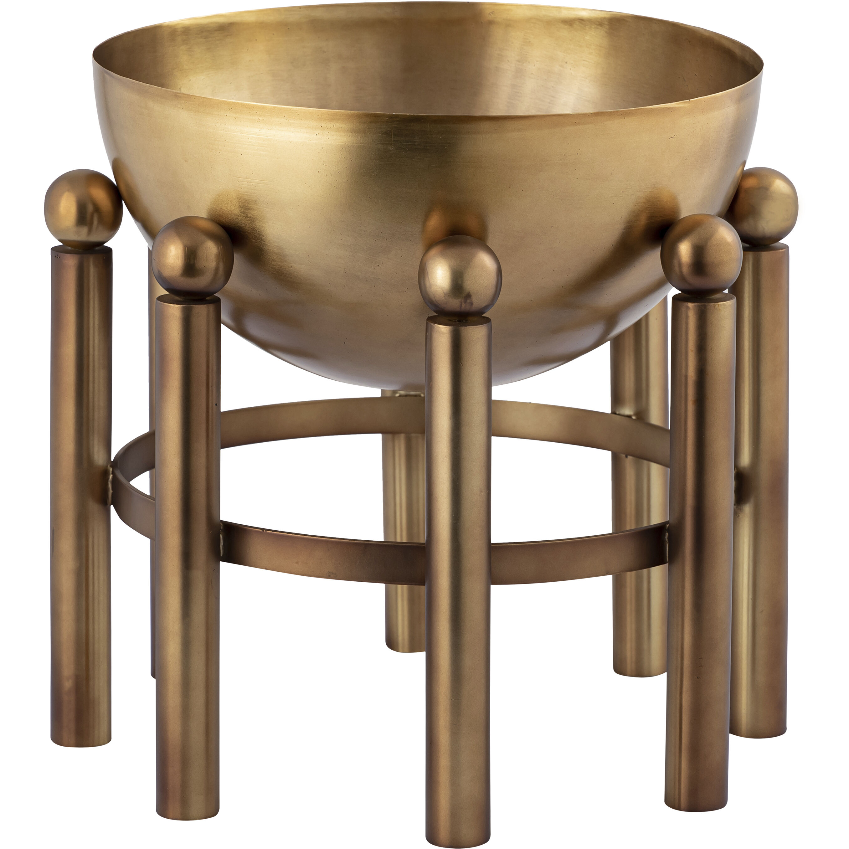 Piston Aged Brass Footed Planter