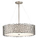 Silver Coral 4 Light 22 inch Classic Pewter Chandelier Round Pendant Ceiling Light