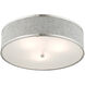 Park Ridge 3 Light 18 inch Brushed Nickel Semi Flush Ceiling Light