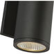 Nordic LED 7 inch Black Exterior Wall Light