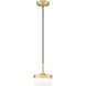 Renaud LED 6.75 inch Modern Gold Pendant Ceiling Light